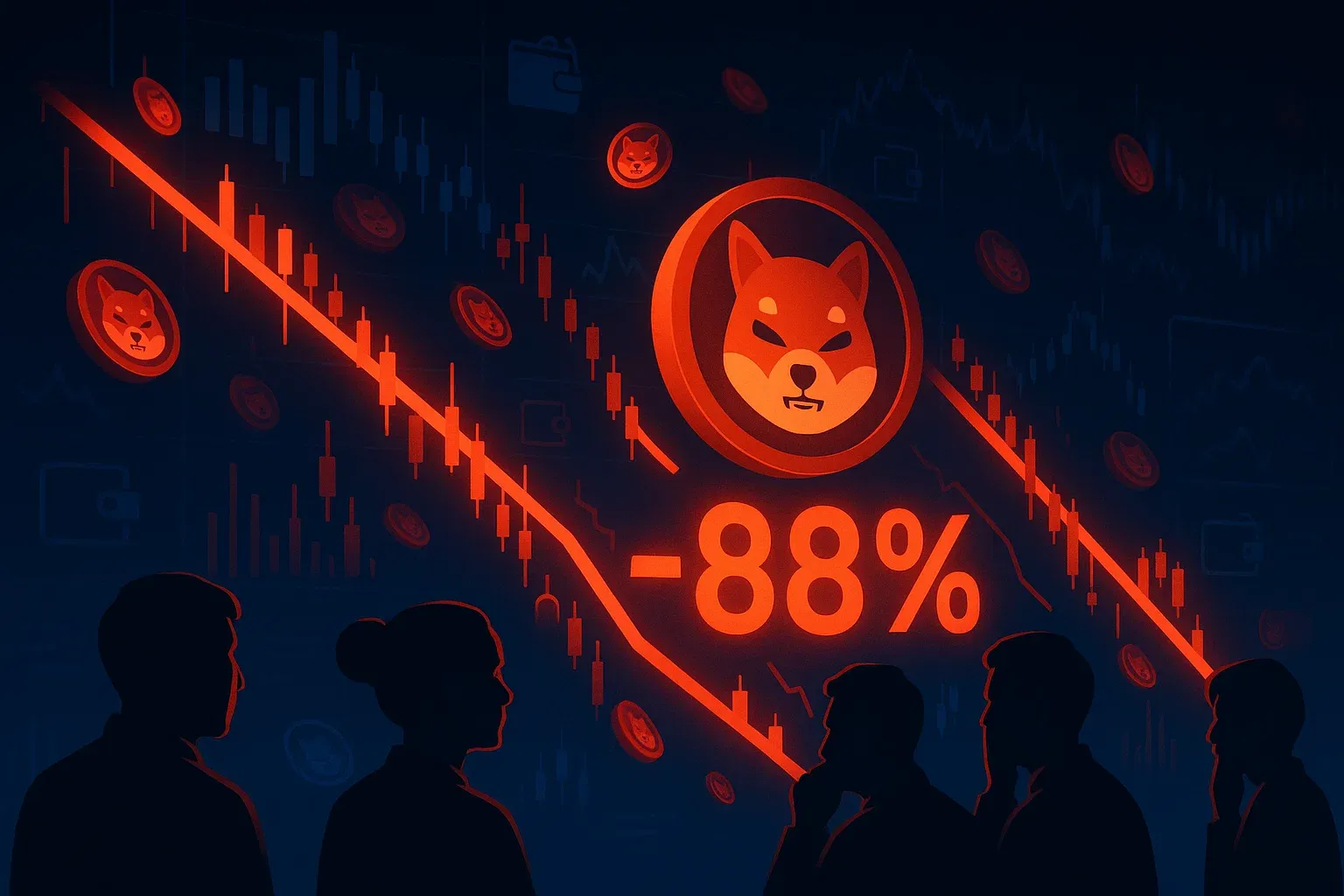 Shiba Inu: Großtransaktionen fallen um 88 %