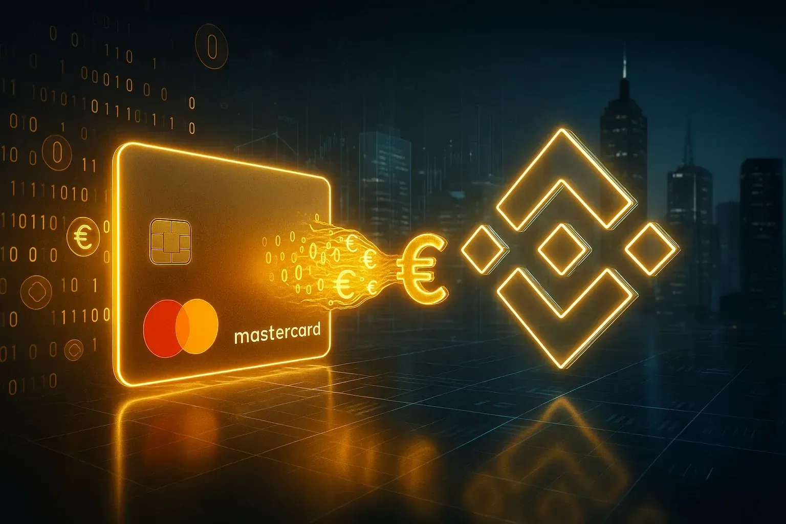 Binance и Mastercard: мгновенный вывод криптовалюты в евро
