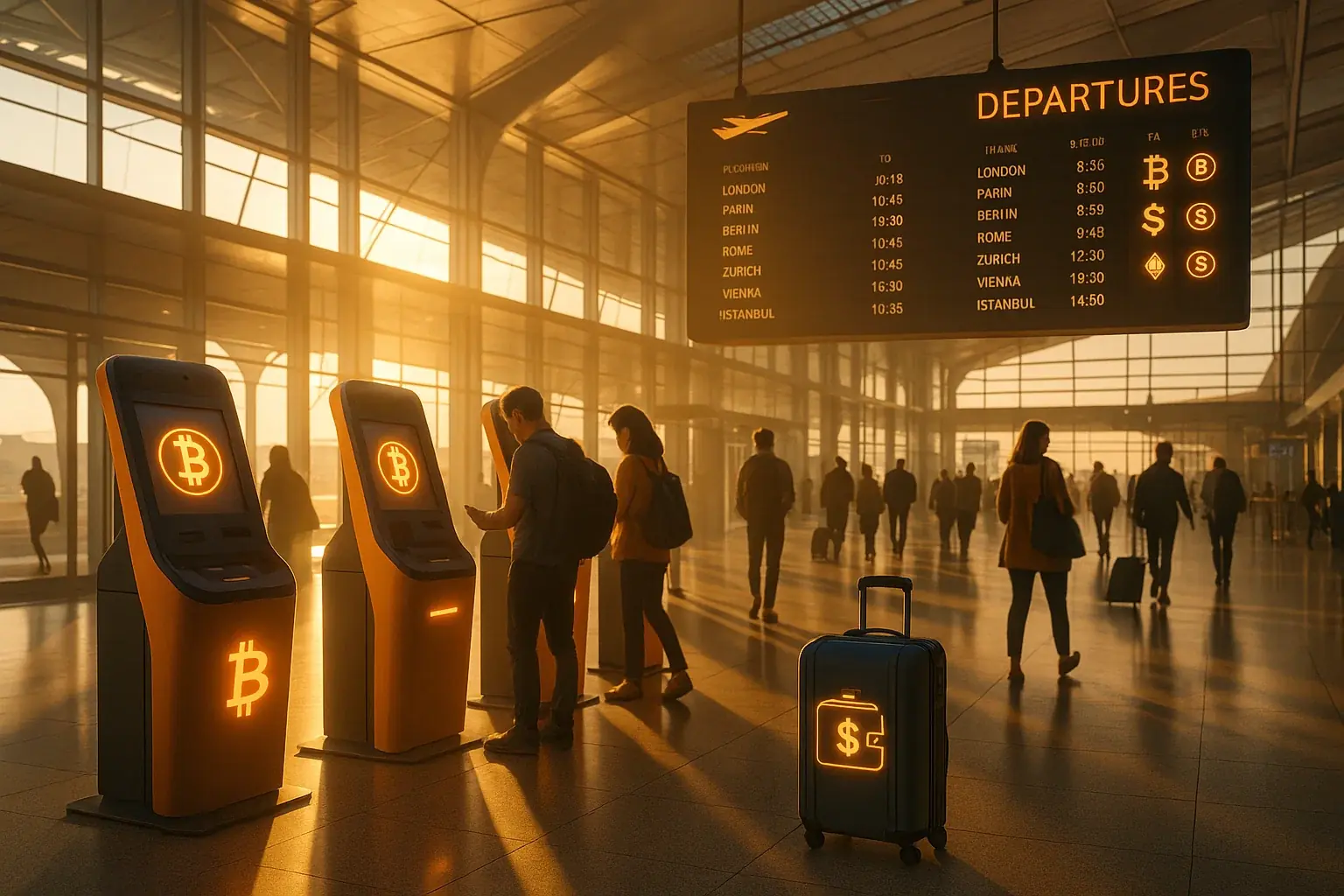 Europa Las criptomonedas se utilizan cada vez más para viajar
