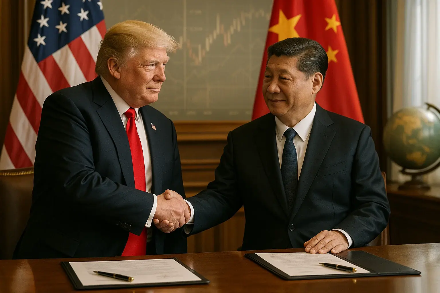 Trump y Xi firman un acuerdo histórico entre EEUU y China: los mercados se disparan