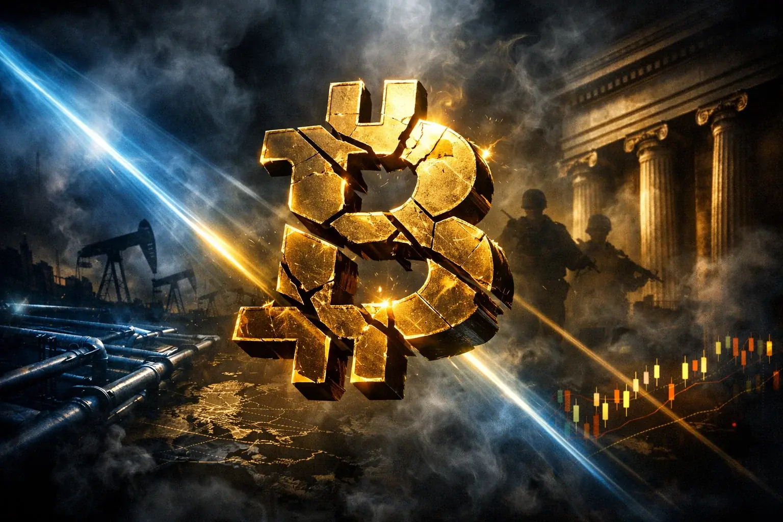 Bitcoin zwischen Krieg und Fed: Die Krise, die den Mythos des digitalen Goldes auf die Probe stellt