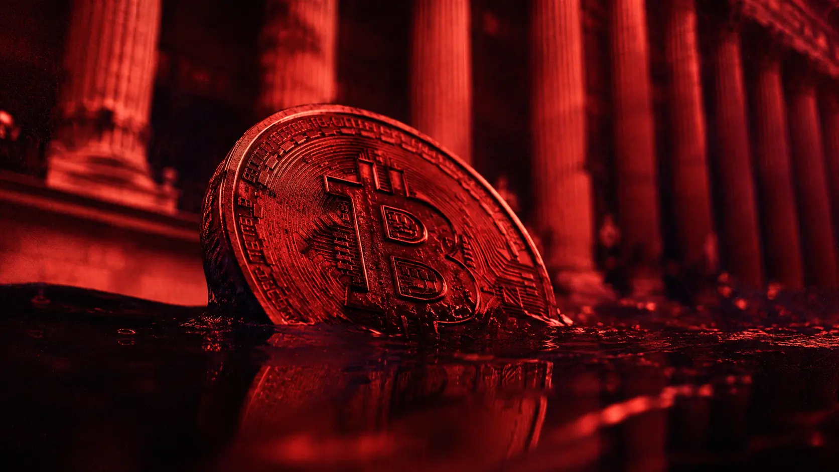 Bitcoin погружён в красное море