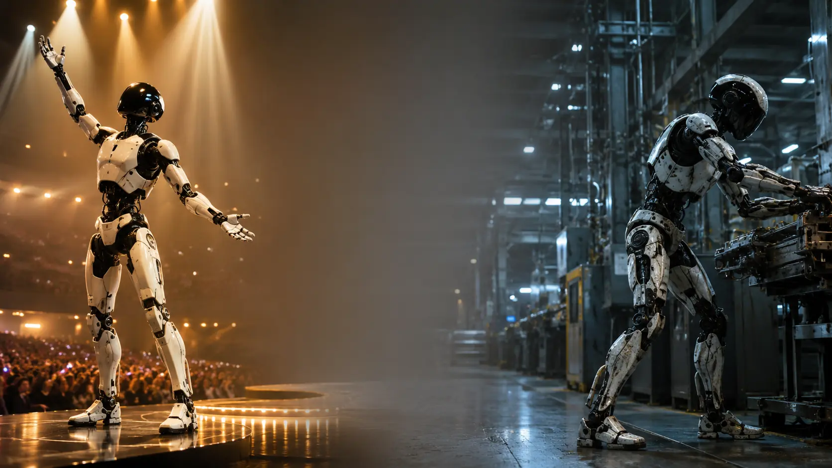 Robot in contrast: performance vs. labor