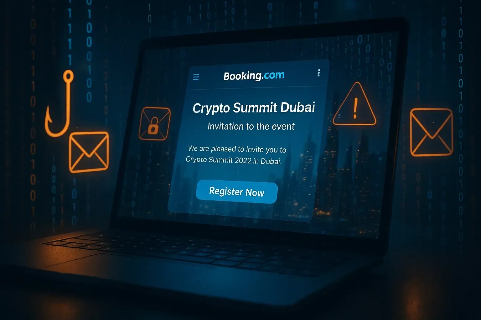Allarme Truffa Crypto: Finta Partnership Booking.com e Coinbase per Summit a Dubai