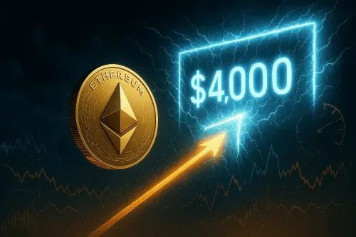 Ethereum Sfiora i $4.000: Raggiunti i Massimi da 7 Mesi