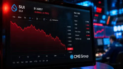 SUI futures CME 4 maggio: accesso istituzionale su un token a -66%